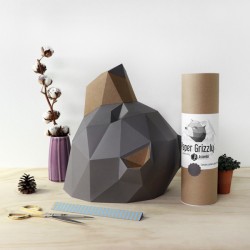 Trophée en papier ORIGAMI - DIY - GRIZZLY -  L'interprète Concept Store