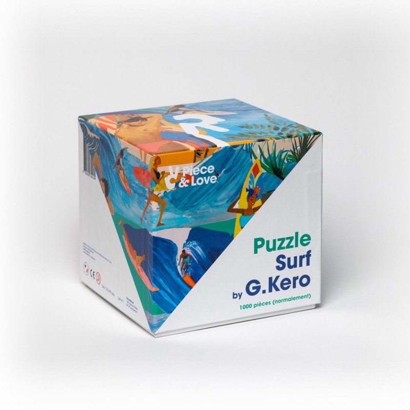 Puzzle 1000 pieces - piece & love - surf by g.kerouzzle 1000 pieces - 