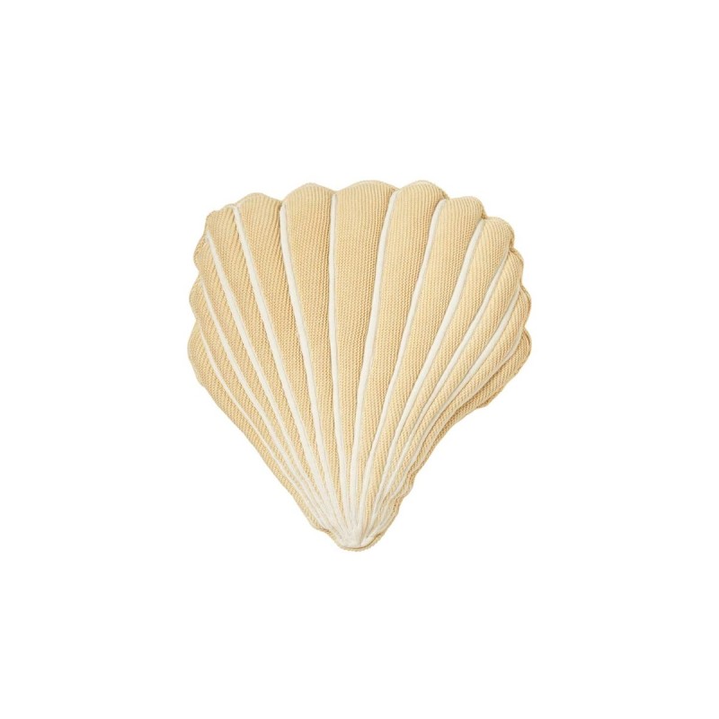 Coussin 50x50cm - broste - seashell coton light yellowoussin 50x50cm -