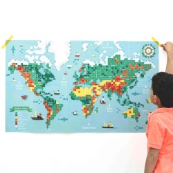 MON POSTER EN STICKERS - POPPIK - WORLD MAP