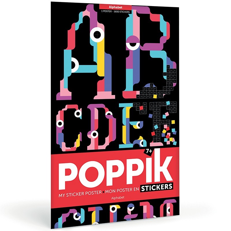 Mon poster en stickers - poppik - alphabeton poster en stickers - popp