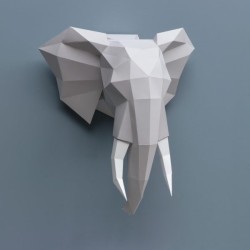 Trophée origami papier - assembli - elephantrophée origami papier - as