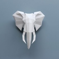 Trophée origami papier - assembli - elephantrophée origami papier - as