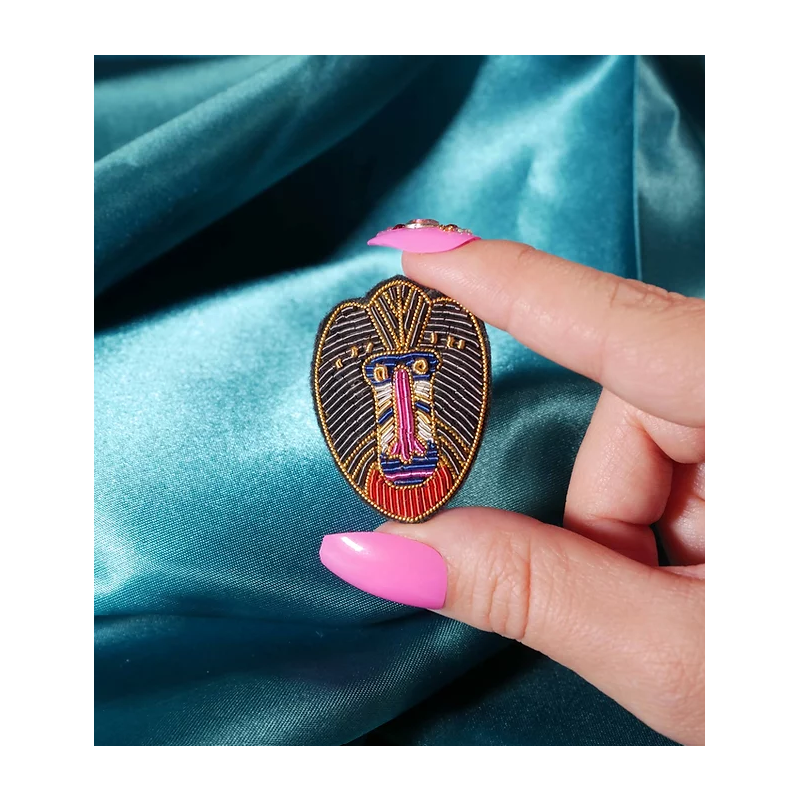 Broche - mandrill singeroche - mandrill singe